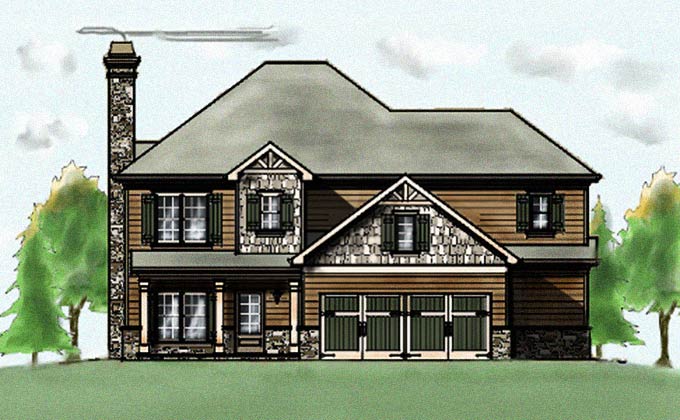 Craftsman Bungalow Style House Plan With Garage