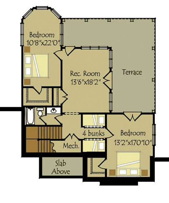 Small Cottage Plan With Walkout Basement Cottage Floor Plan