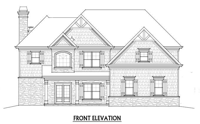 2 Story 4 Bedroom Rustic House Floor Plan By Max Fulbright