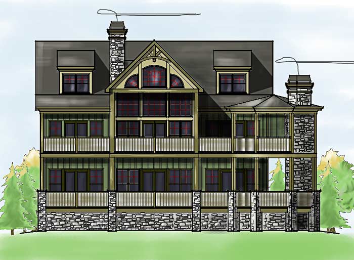 3 Story Open Mountain House Floor Plan Asheville Mountain House