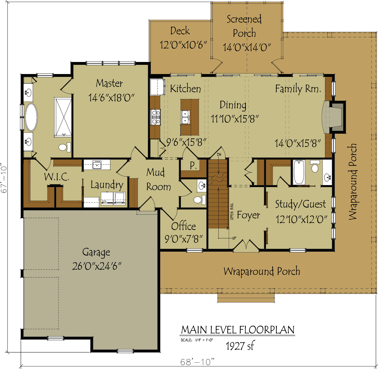 4 Bedroom Modern Farmhouse House Plan 