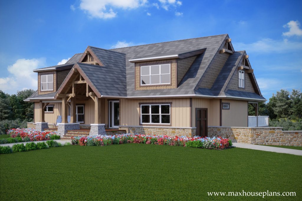 3 Story Rustic Open Living Lake House Plan | Max Fulbright Designs