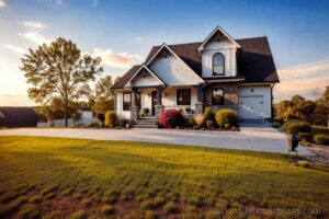 3 story 4 bedroom lake design with walkout basement and lots of porches white