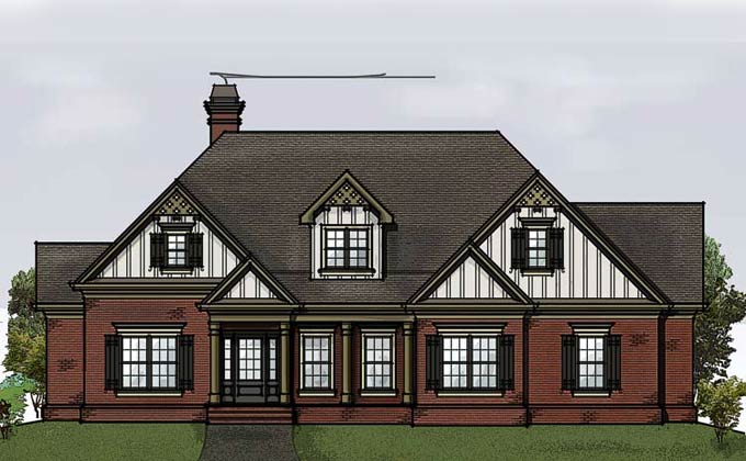 brick house plan with porches johns creek