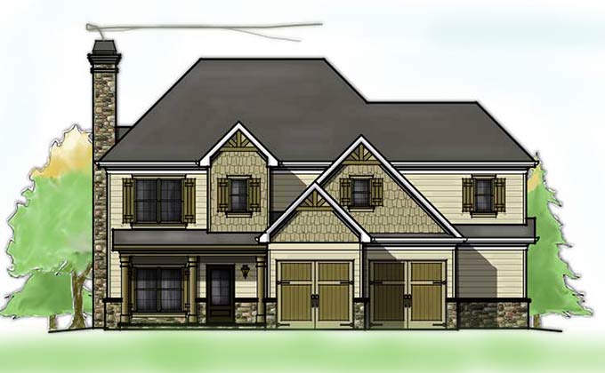 craftsman bungalow style house plans with garage