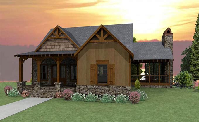 craftsman rustic cottage house plan