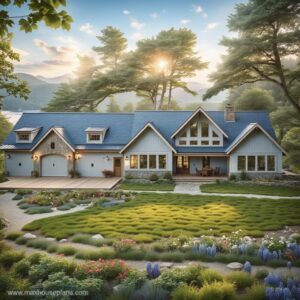 one story open living house plan with garage alpine lodge