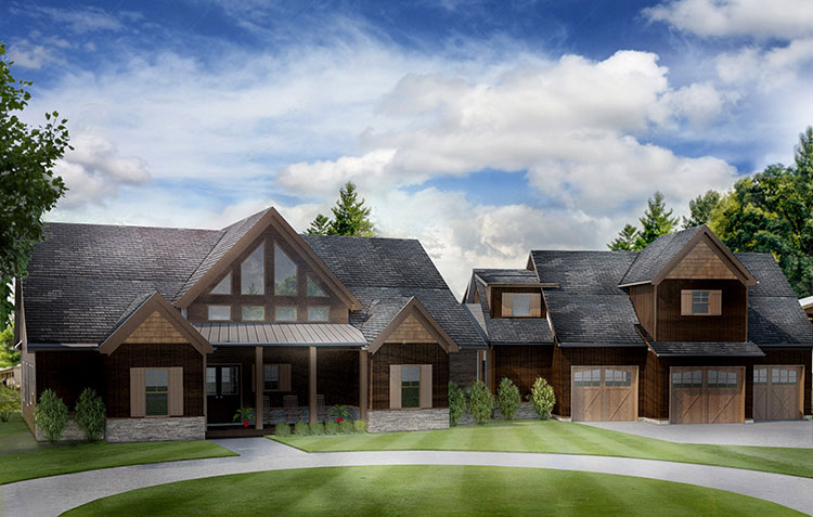 rustic mountain home plan with garage appalachia mountain