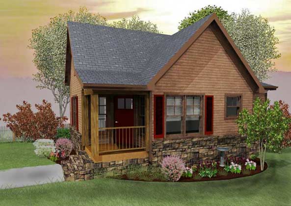 rustic small cabin design floor plan