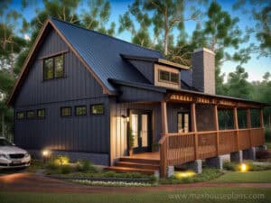 small cottage floor plan for mountain or lake