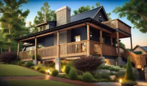 small lake house cottage blueprint