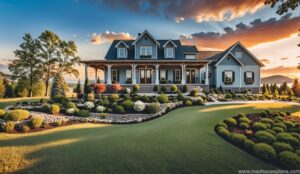 two story four bedroom farmhouse style plan with wraparound porch